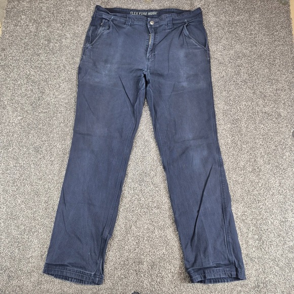 Duluth Trading Co Other - Duluth Trading Co Flex Fire Hose Pants Mens 38x34 Blue Slim Fit Work Utility